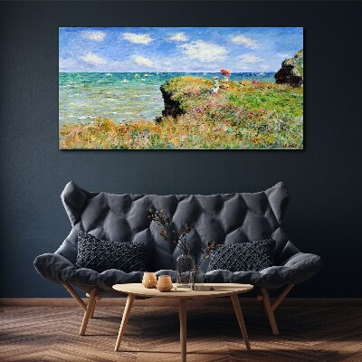 Tablou canvas Cliff Walk la Pourville Claude Monet