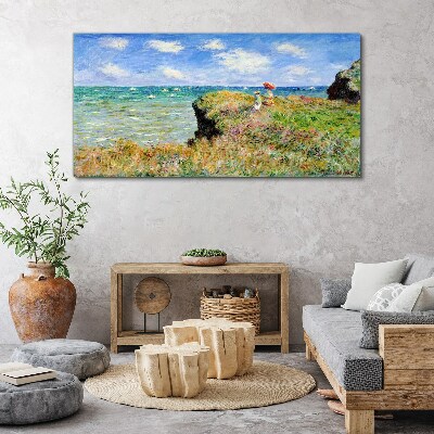 Tablou canvas Cliff Walk la Pourville Claude Monet