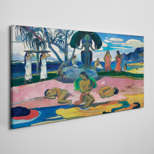Tablou canvas Scenă tropicală cu personaje
