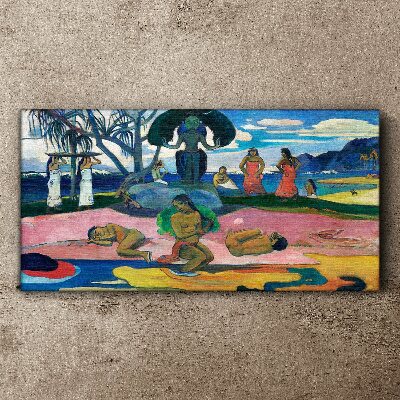 Tablou canvas Scenă tropicală cu personaje