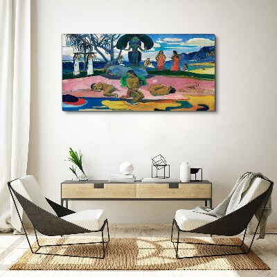 Tablou canvas Scenă tropicală cu personaje