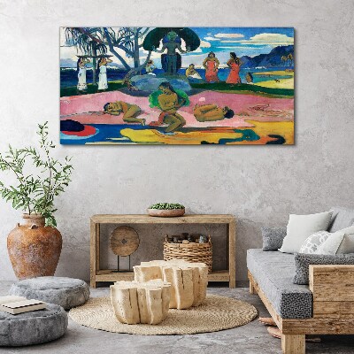 Tablou canvas Scenă tropicală cu personaje