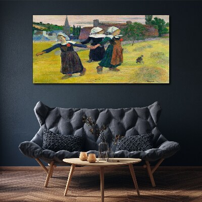 Tablou canvas Fete care dansează la țară