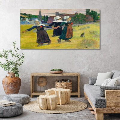 Tablou canvas Fete care dansează la țară