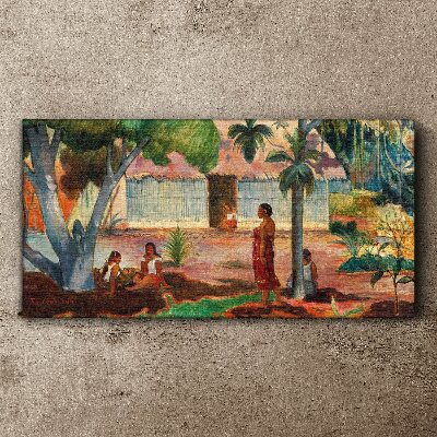 Tablou canvas Peisaj tropical cu figuri