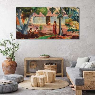 Tablou canvas Peisaj tropical cu figuri