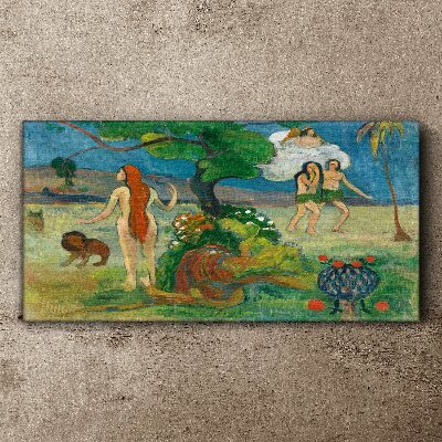 Tablou canvas Peisaj de paradis cu personaje