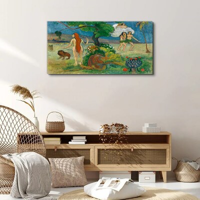 Tablou canvas Peisaj de paradis cu personaje