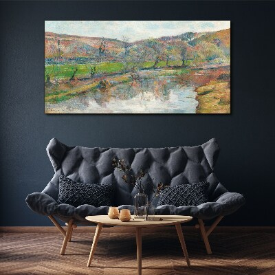 Tablou canvas Un peisaj liniștit lângă râu
