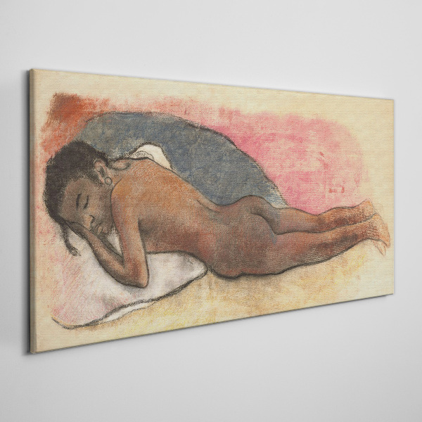 Tablou canvas Siluetă adormită pe o pernă