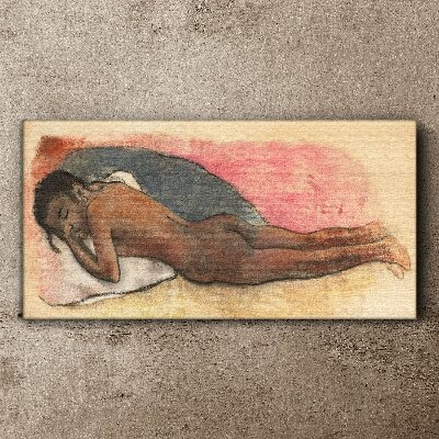 Tablou canvas Siluetă adormită pe o pernă