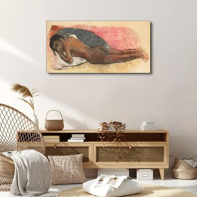 Tablou canvas Siluetă adormită pe o pernă