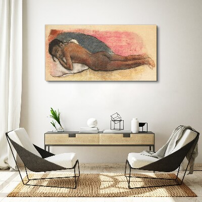 Tablou canvas Siluetă adormită pe o pernă