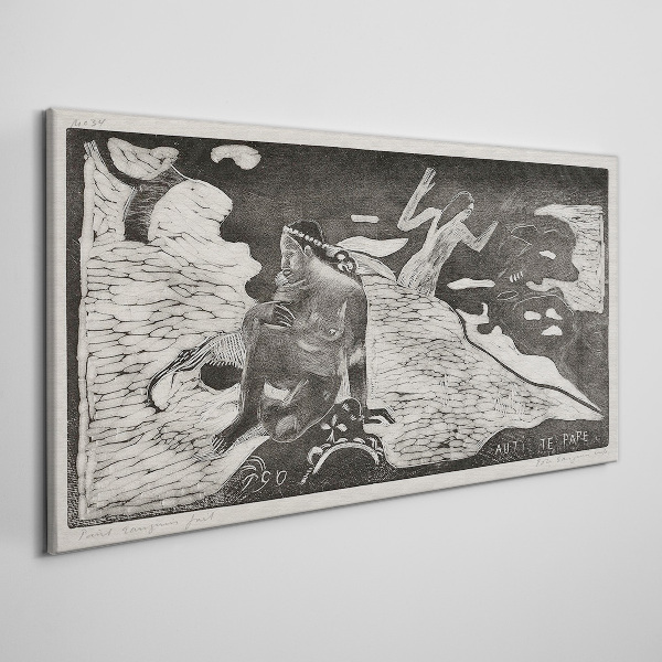 Tablou canvas O figură pe un fundal de forme abstracte