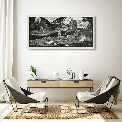 Tablou canvas Peisaj cu figură și natură