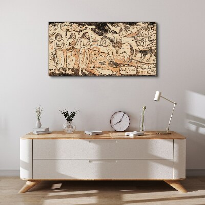 Tablou canvas Scenă istorică pe fundalul naturii