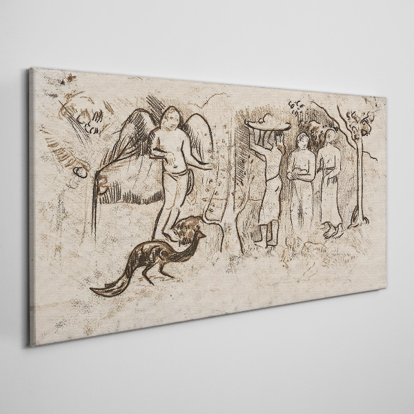 Tablou canvas Scene mitologice cu înger și animale