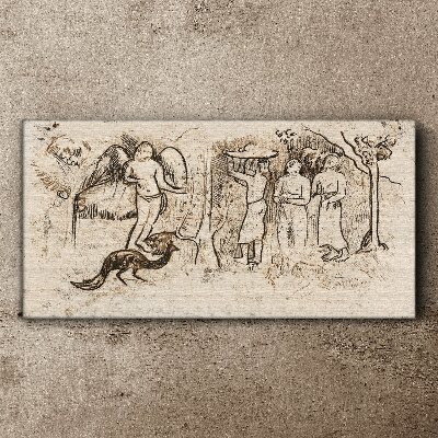 Tablou canvas Scene mitologice cu înger și animale
