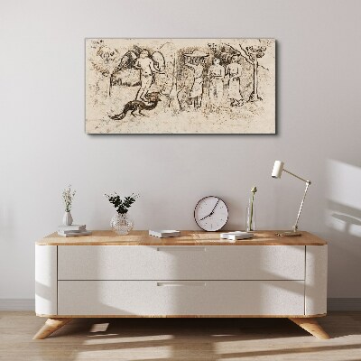 Tablou canvas Scene mitologice cu înger și animale