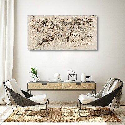 Tablou canvas Scene mitologice cu înger și animale