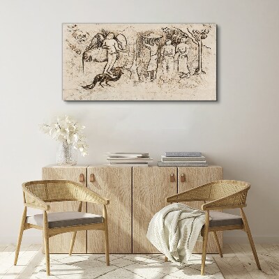 Tablou canvas Scene mitologice cu înger și animale