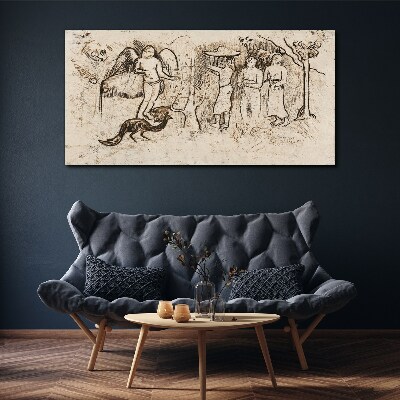 Tablou canvas Scene mitologice cu înger și animale