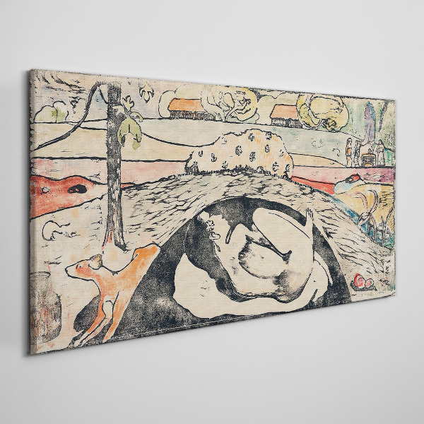 Tablou canvas O scenă dintr-un peisaj rural