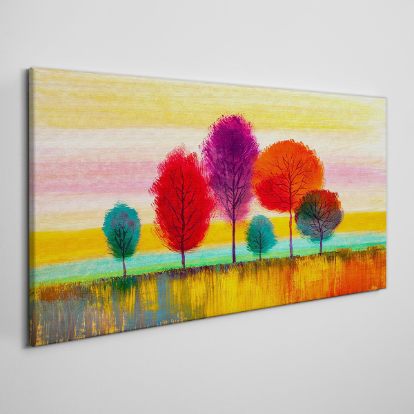 Tablou canvas Peisaj colorat cu copaci
