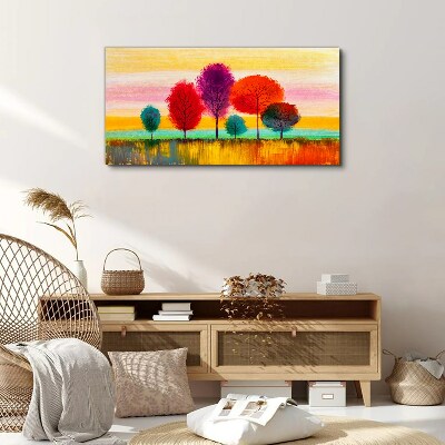 Tablou canvas Peisaj colorat cu copaci