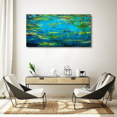 Tablou canvas Valuri turcoaz și verde