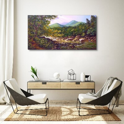 Tablou canvas Peisaj montan liniștit