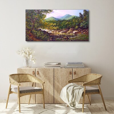 Tablou canvas Peisaj montan liniștit