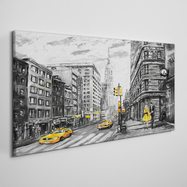 Tablou canvas Strada din New York cu taxiuri galbene