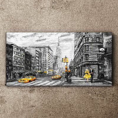 Tablou canvas Strada din New York cu taxiuri galbene