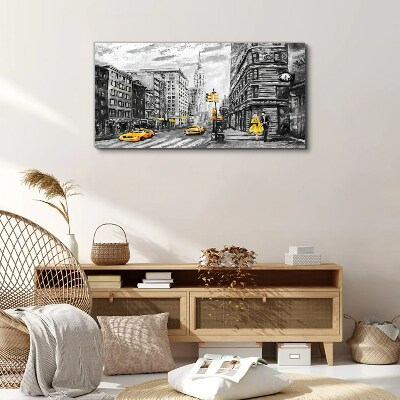 Tablou canvas Strada din New York cu taxiuri galbene