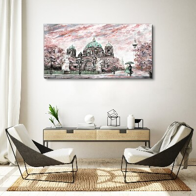 Tablou canvas Arhitectura Berlinului în culori de primăvară