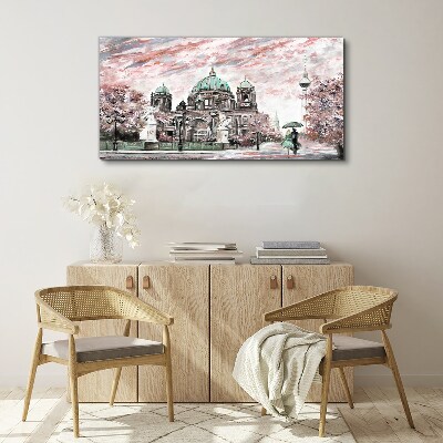 Tablou canvas Arhitectura Berlinului în culori de primăvară