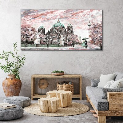 Tablou canvas Arhitectura Berlinului în culori de primăvară