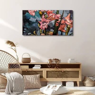 Tablou canvas Peisaj floral în nuanțe de roz