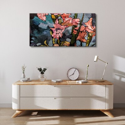 Tablou canvas Peisaj floral în nuanțe de roz