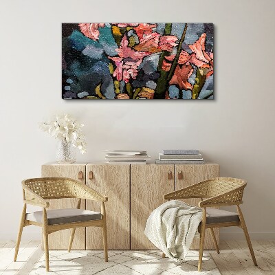 Tablou canvas Peisaj floral în nuanțe de roz