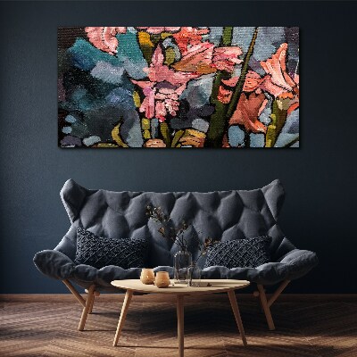 Tablou canvas Peisaj floral în nuanțe de roz