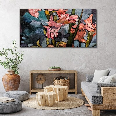 Tablou canvas Peisaj floral în nuanțe de roz