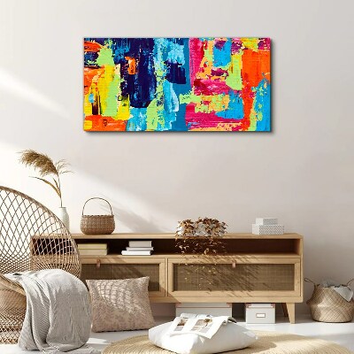 Tablou canvas Abstracție colorată pe sticlă