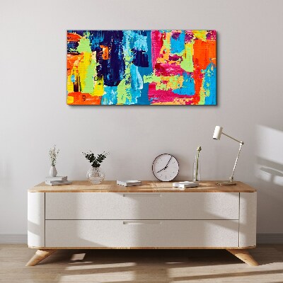 Tablou canvas Abstracție colorată pe sticlă