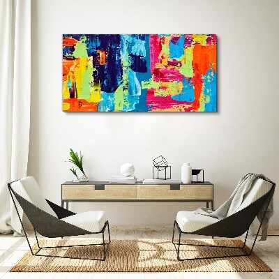 Tablou canvas Abstracție colorată pe sticlă