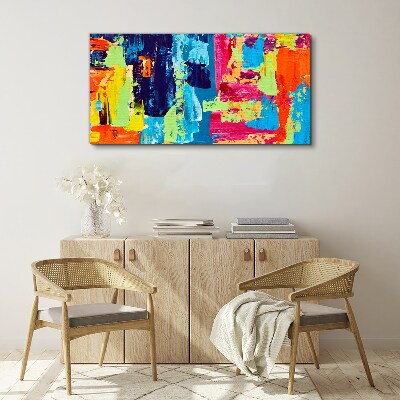 Tablou canvas Abstracție colorată pe sticlă