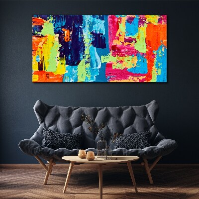 Tablou canvas Abstracție colorată pe sticlă