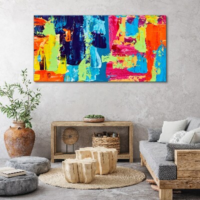Tablou canvas Abstracție colorată pe sticlă