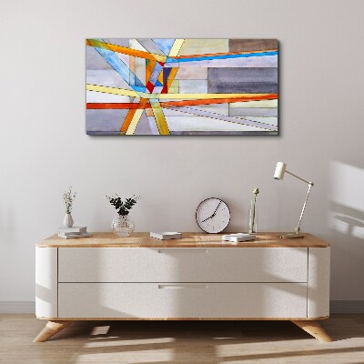 Tablou canvas Geometria liniilor colorate